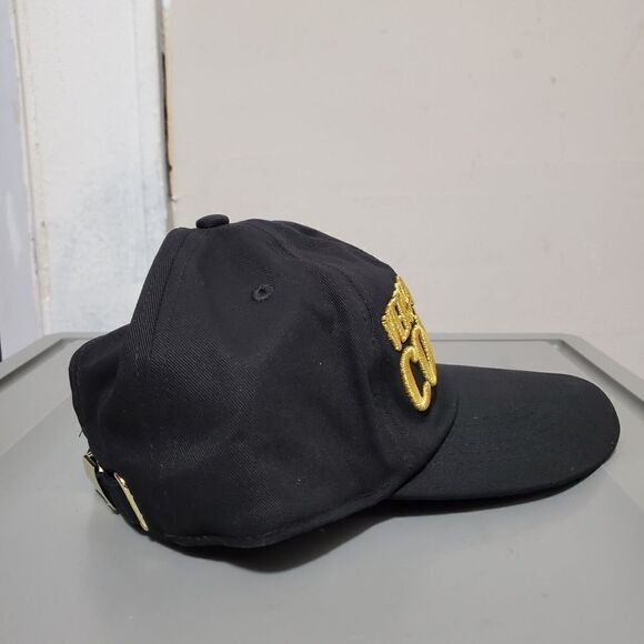 Versace Jeans Couture Mens Gold Logo Strap Back Baseball Hat Black / Gol… - Picture 11 of 14